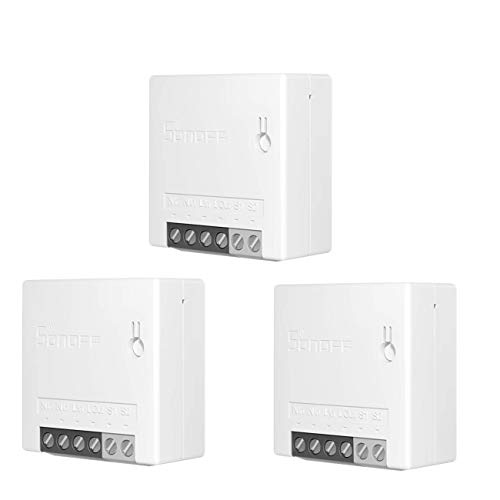 3 pz SONOFF MINI Interruttore WiFi Smart Timer Module 10A Interruttore a 2 vie Supporto APP / LAN / Telecomando vocale fai-da-te per domotica intelligente