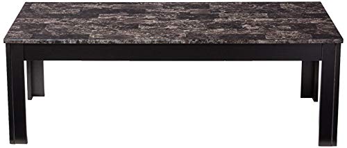 Coaster Home Furnishings 3-Piece Occasional Table Set With Marble-Looking Top Black #TOP1