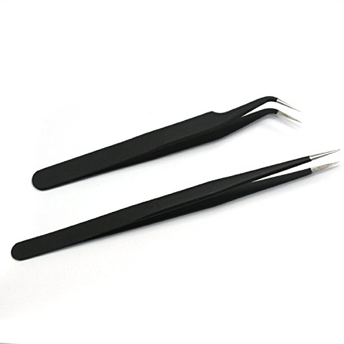 Sukragraha 1 pair Stainless Steel Straight Curved Nippers Clip Tweezers Acrylic Gel Nail Picking DIY Art Tool Rhinestones Gems Eyelash