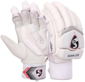 SG Test White Cricket Batting Gloves Mens Size (Right)