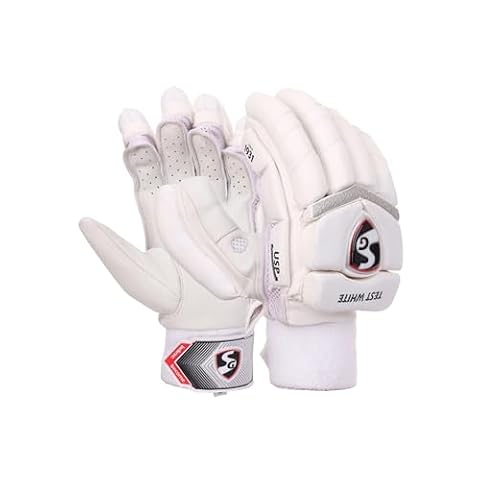 SG Test White Cricket Batting Gloves (Men's, Right-Hand)