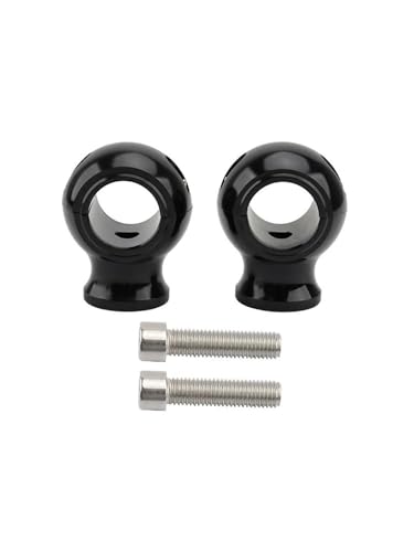 Torretas Manillar Kit Elevador Manillar 32MM Y 1,25 ''Barra Mango Redonda Gruesa Abrazadera Altura para Touring para Dyna para Fat para Bob para Softail para Road Elevador Manillar Moto(Negro)