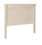 Signature Design by Ashley Bolanburg French Country Louvered Headboard ONLY, Queen, Antique White