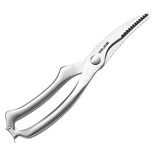 Poultry Shears,Heavy Duty Kitchen Scissors-Spring-Loaded Food Scissors, Multi-Purpose Stainless Steel Kitchen Scissors For Cutting Chicken, Poultry, Seafood, Vegetables, Bone, Meat