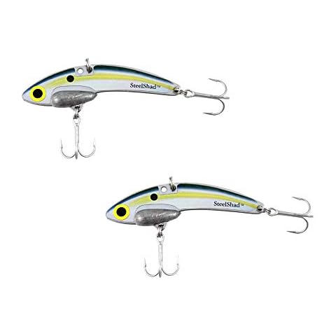 SteelShad - Mini Bass Fishing Lures - 2 Pack - Lipless Crankbait for Freshwater Fishing - Perfect for Ice Fishing, Pan Fishing, Crappie, Walleye and Bass - Mini - Sexy Shad Cover