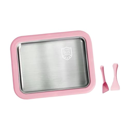 Bothyi Rolled Ice Cream Maker Ice Cream Roll Maker Homemade Tray Yogurt with 2 Spatulas Household Gelato Icecream Instant Cold Plate, Pink