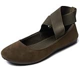 alpine swiss Peony Womens Ballet Flats Elastic Ankle Strap Shoes Slip On Loafers