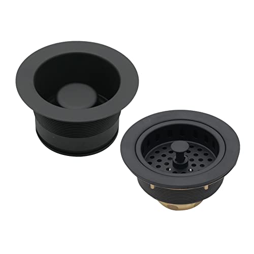Westbrass Combo Pack Colador de Cocina 3-1/2" Estilo Poste Negro Mate