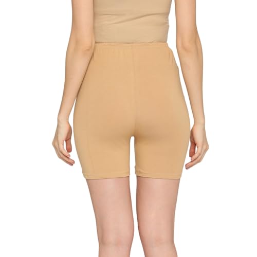 Image of Women's High Waist & Mid-Thigh Cotton Lycra Maternity Shorts|Pregnancy Panty|Maternity Panties Over The Belly for The Pre & Post Pregnancy