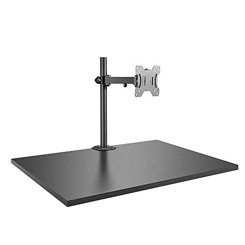 LINDY Single Monitor Arm Desk Mount, Holds Screens up to 28 inch, Fully Adjustable Stand with C-Clamp and Grommet Base, VESA 75 x 75mm or 100 x 100mm, Includes Cable Management