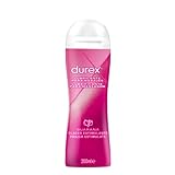 Durex Gel Lubricante Massage 2 en 1 Estimulante Gel de Masaje Erótico y Lubricante Íntimo con Guaraná - 200 ml (Paquete de 1)