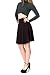 Simple Stretch A-line Flared Knee Length Skirt (M, Knee Black)