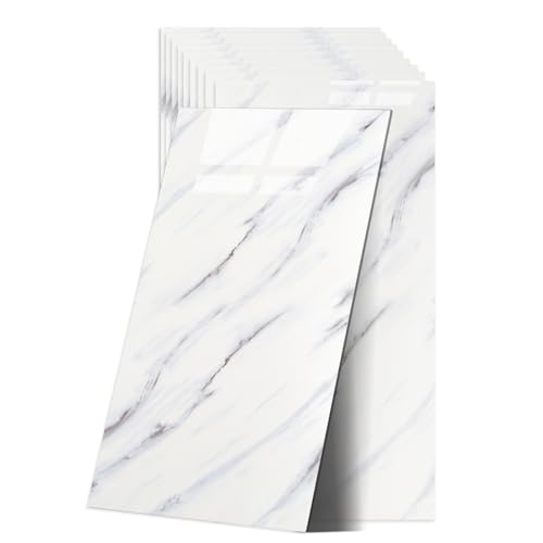 Adesivi per piastrelle in marmo, autoadesivi, per cucina, 60 x 30 cm, impermeabili, per cucina e bagno (Nuvole Fluenti)
