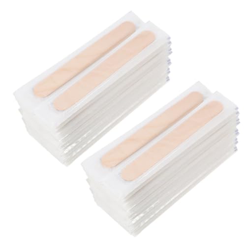 Depresores linguales de madera higiénicos para exámenes bucales y spas, 200 piezas portátiles