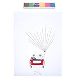 Libro de visitas: este es un buen libro de visitas, que es una forma agradable e innovadora para que sus invitados firmen.