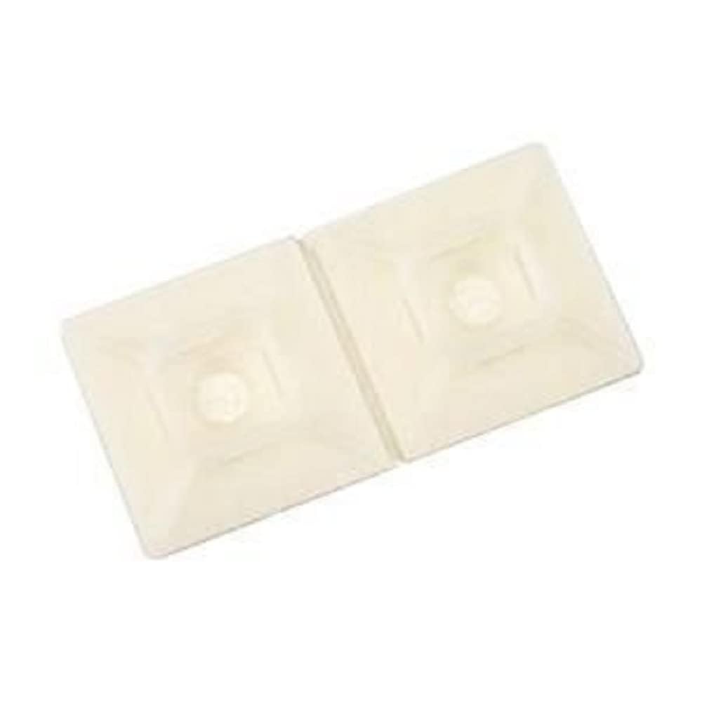 3M Cable Tie Mounting Base CTB1X1NTA-C, 4-way Adhesive Mount, Pack of 100