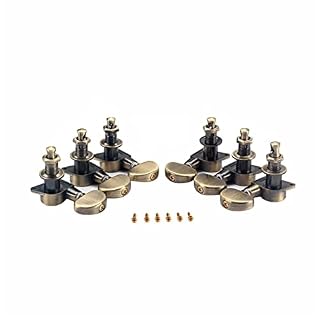 Cheville d'accord Corde Guitar 1 Set Alliage Cuivre Guitare Électrique Tuning Tuners avec des Vis De Ferrules 3R3L… – Image 5