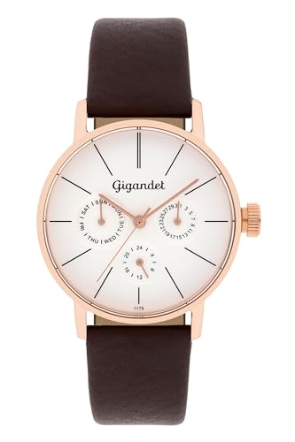 Montre Quartz Japonais Gigandet en Cuir de Qualité Supérieure pour Femme