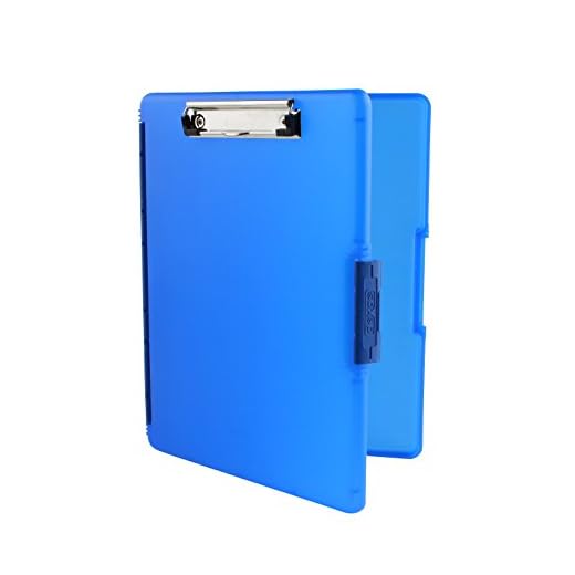 Dexas 3517-J2728 Slimcase 2 Storage Clipboard with Side Opening, Royal Blue