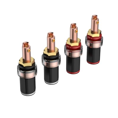 4 piezas de conectores banana terminales post conector banana conector de repuesto de altavoz amplificador terminal