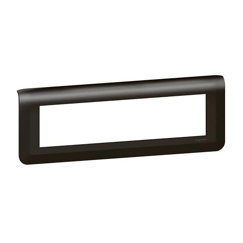 Plaque Legrand Mosaic 8 modules noir mat pour une finition moderne haut de gamme