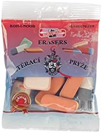 KOH-I-NOOR 6510005010PS Pebble Eraser (Pack of 10),white,red