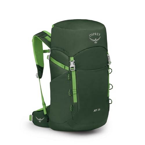 Osprey Jet Niños Mochila, 28L, Green Canopy/Limeline Green, O/S Osprey Jet Niños Mochila, 28L, Green Canopy/Limeline Green, O/S