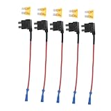 Standardisé : kit comprend un atc standard 5a, offrant une protection fiable et cohérente pour les circuits de votre voiture, un bloc de fusibles avec relais, un outil d'extraction de fusibles