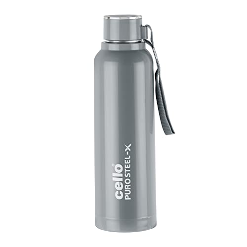 Cello Puro Steel-X Benz 900 PU Insulated Water Bottle 900 ml, Gre...