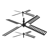 DECOMELODY 3 Piezas Aspas Molino Viento Plástico Resistente Giratorias para Decoración Jardín Patio Exterior Ornamentación Solar para Césped