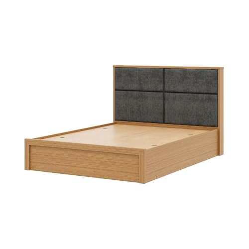 Image of Wakefit Bed | 3 Yr Warranty | Bed Queen Size, Storage Box & Foam-Cushioned Upholstery Headboard, Density: 680-750 kg /m, Termite & Borer Resistant, Fits Mattresses Up to 8 inches (Eclipse78x60- UT)