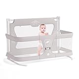 Large compatibilité pour tous les types de lits : ce berceau de chevet pour bébé est universellement compatible avec 95 % des types de lits, s'adaptant à des épaisseurs de matelas allant de 2 à 13,7 pouces (5 à 35 cm). Que vous ayez un lit plat, un lit box, un lit en cuir ou un lit moelleux, ce lit de bébé s'installe parfaitement. La hauteur du garde-corps de 28 pouces (72 cm) convient aux nourrissons de 0 à 36 mois, garantissant un espace de sommeil sécurisé.