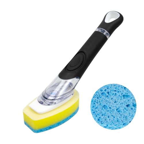 Image of CELOX Dish Sponge with Handle, Soap Dispensing Dish Sponge