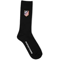 GAMBEA Calcetines Atlético de Madrid Escudo Bordado Negro.
