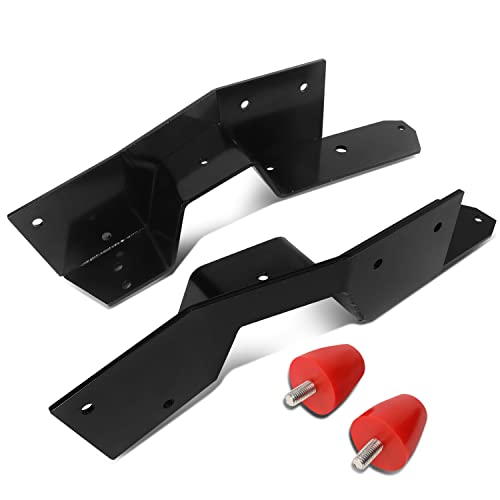 Auto Dynasty Black Rear Axle Bolt On C Notch Brackets with 5 inches Flip Kit Compatible with Chevy GMC C10 C15 C1500 Pickup 63-72, Driver and Passenger Side, Stainless Steel