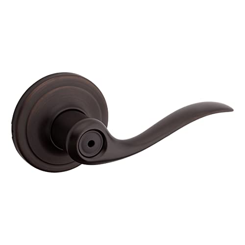 Kwikset Tustin Privacy Door Lever Handle for Bedrooms and Bath in Venetian Bronze