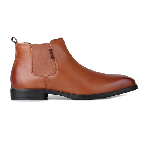 Image of Red Chief Casual Mid Ankle Boots For Men RC3967 Tan