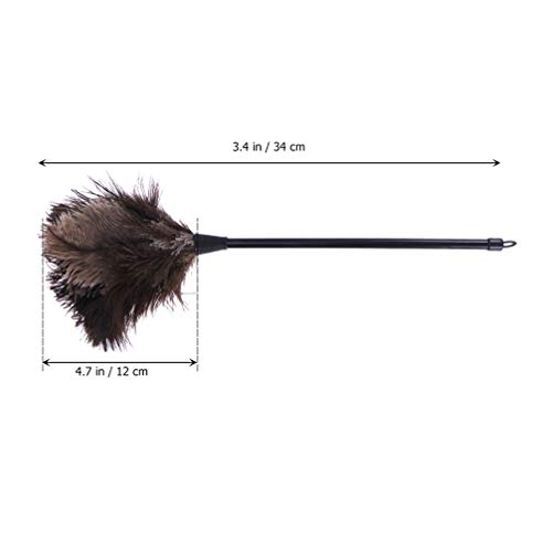 Wakauto Espanador de Pena de Avestruz Genuíno de Qualidade Premium 3Pcs - Atrai Partículas de Poeira