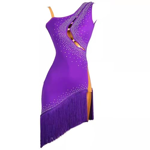 Women's Latin Performance Dance Dresses Cha Cha Ballroom Dancing Clothing Hollow Salsa Tango Practice Skirt