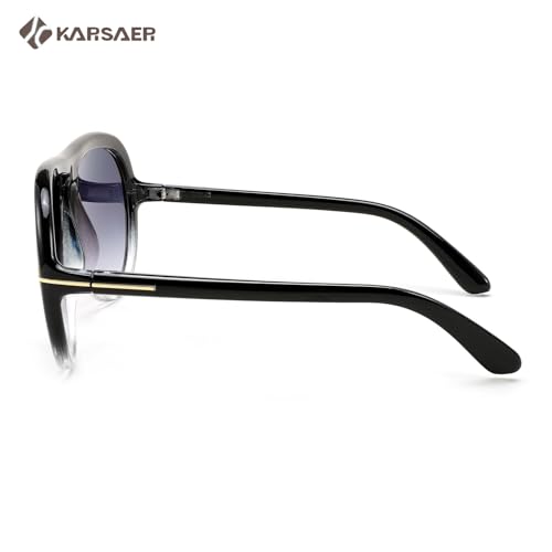 Image of Karsaer Oversized Vintage Aviator Sunglasses for Men Women?Big Retro Round Aviator Sunglasses K7132