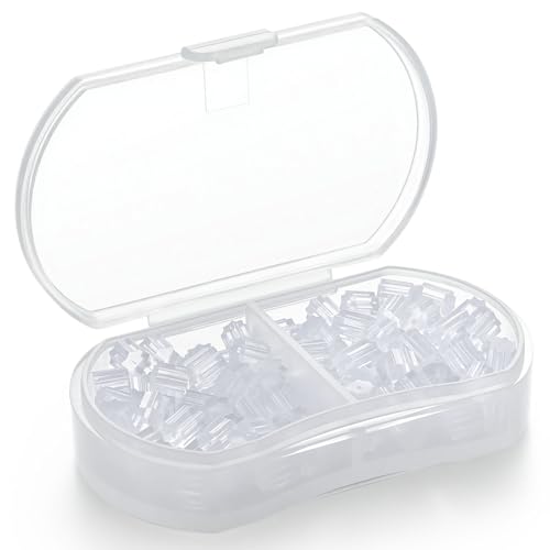 Silicone Earring Backs, 100 Pcs Soft Clear Plastic Replacement Earrings Hoops