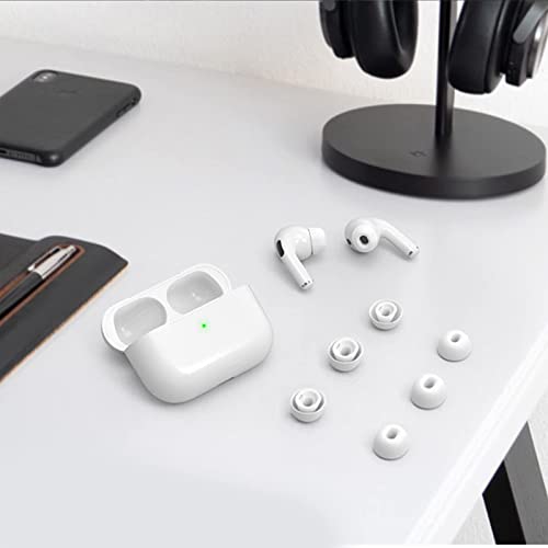 WOOXDYUK® 3 pares de tapones de silicona (M) adecuados para Airpods Pro, auriculares de repuesto adecuados para Airpods Pro Tips con agujero para cancelación de ruido, con bolsa de transporte, color