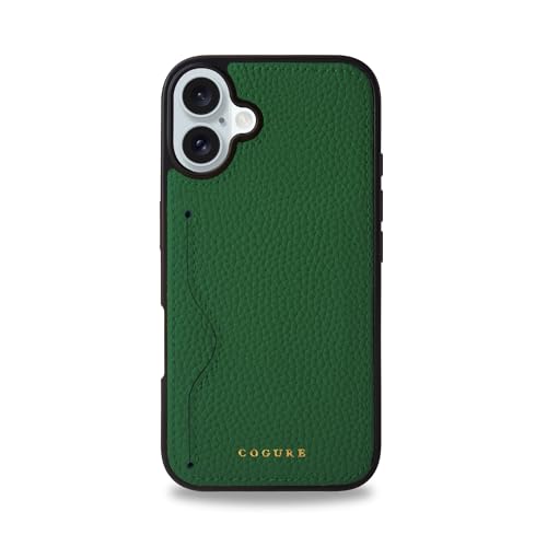 COGURE �R�O�� iPhone16Plus �P�[�X �{�v �V�������N�J�[�t���U�[ �J�[�h���� �V���v�� ������� �M�t�g�{�b�N�X�t�� COPC1 �O���[���yGreen�z