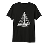 Segeln Skizze Segelteam Segelausbildung Premium T-Shirt