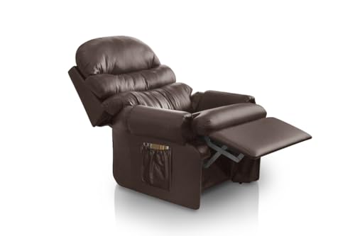 Poltrona Do Papai Reclinável Em Corino Marron