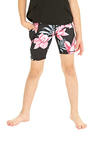 Girl's Hawaiian Athletic Sportswear Bike Shorts in Floral Patterns