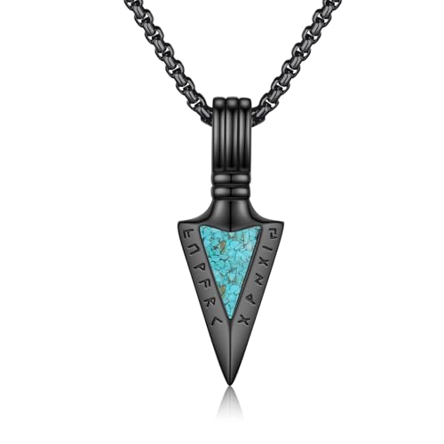 Collier pointe de flèche noire homme en argent résistant pour remplacer les bijoux fragiles