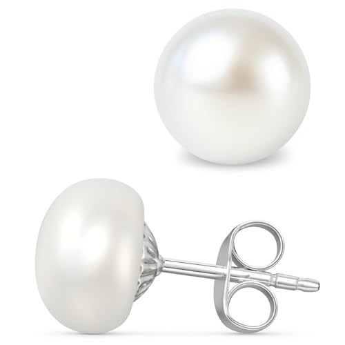 Hannah´s Treasures Perlenohrringe Silber 925 Damen [Echte...