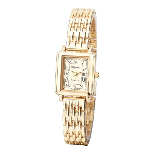 Petite montre dorée pour femme Oidea vintage avec chiffres romains
