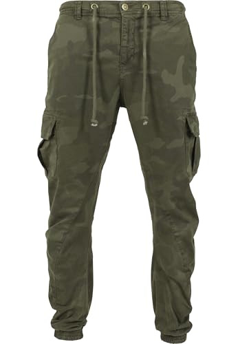 Urban Classics Pantalones Cargo de Gimnasia Hombre Pantalones de Deporte Camuflaje Woodland M